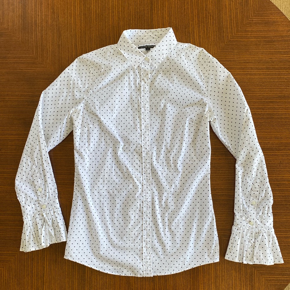 EUC Banana Republic Rile Shirt with polka dots